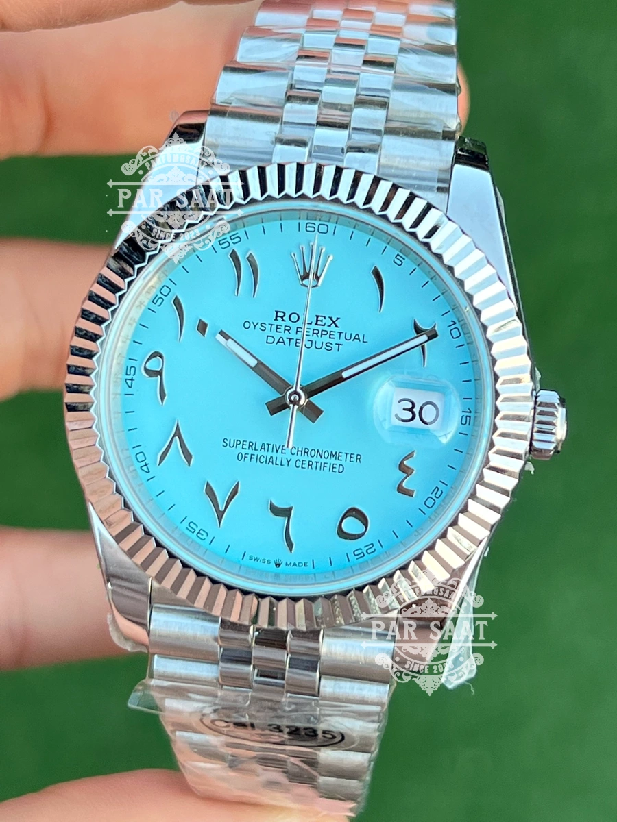 Rolex Datejust Tiffany Çelik Jubile Arabic Saat Rolex Datejust Tiffany Çelik Jubile Arabic Saat