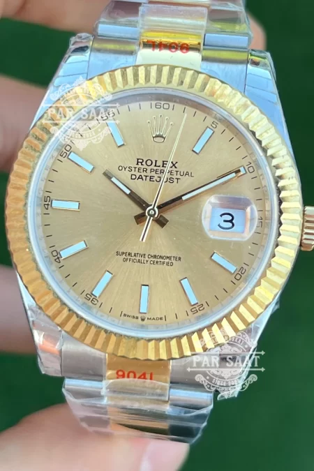 Rolex Datejust 41 Two Tone Sarı Index Oyster