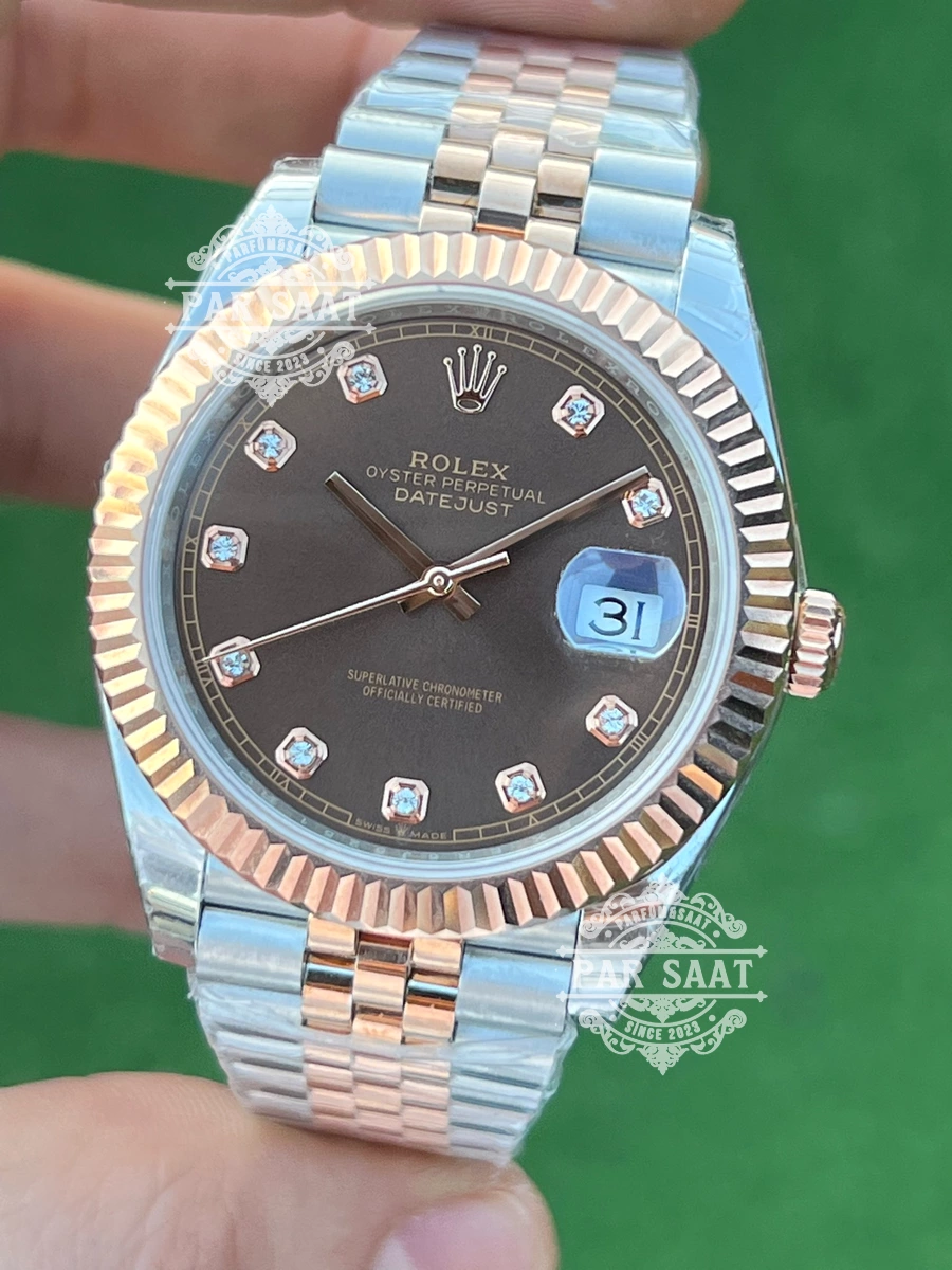 Rolex Datejust Chocolate Diamond Two Tone Rose Rolex Datejust Chocolate Diamond Two Tone Rose