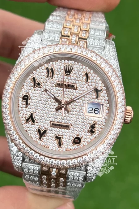Rolex Datejust Full Diamond Arap Rakamlı Saat