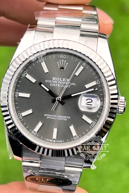 Rolex Datejust Grey Oyster 41mm Clean Factory