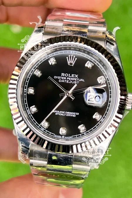 Rolex Datejust Siyah Diamond Oyster Clean Factory
