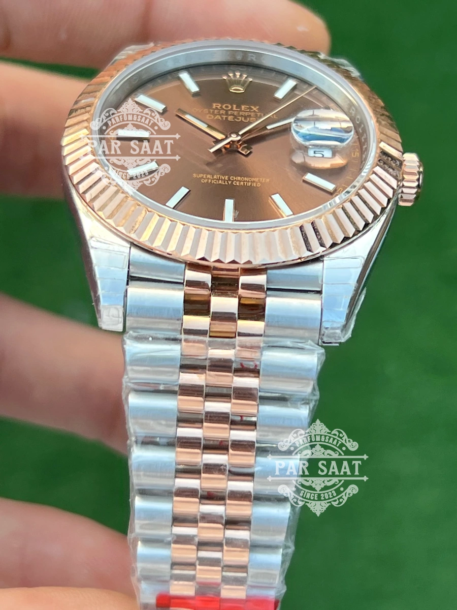 Rolex Datejust Two Tone Rose Gold Chocolate Dial Rolex Datejust Two Tone Rose Gold Chocolate Dial - Görsel 3