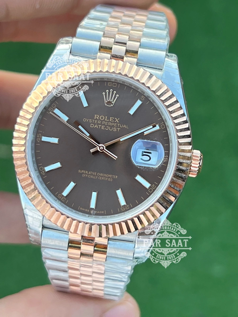 Rolex Datejust Two Tone Rose Gold Chocolate Dial Rolex Datejust Two Tone Rose Gold Chocolate Dial