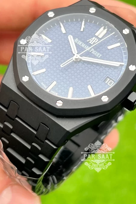 AP Black Venom Royal Oak Mavi Kadran 15500 Eta Saat