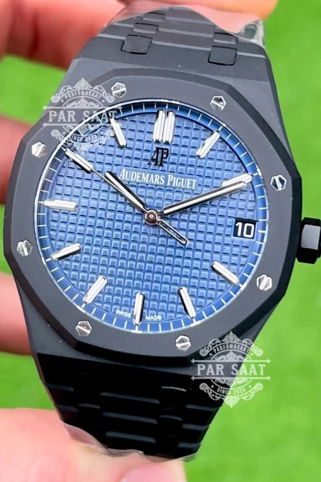 AP Black Venom Royal Oak Mavi Kadran 15500 Eta Saat