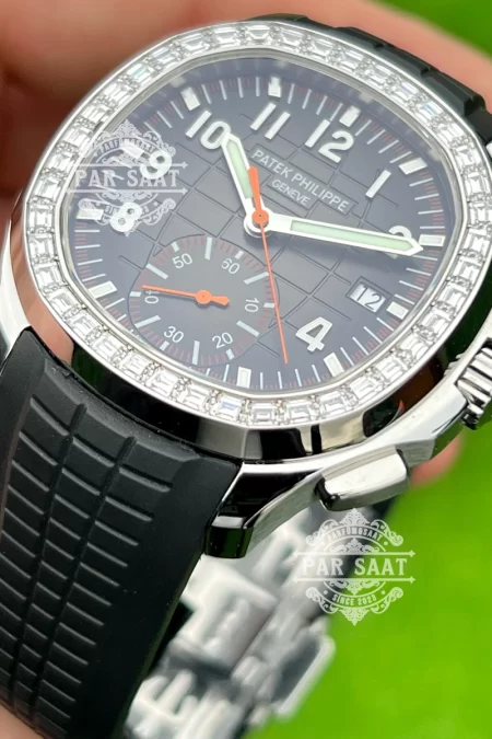 Patek Philippe Aquanaut 5968 Chronograph Baget Taşlı Saat