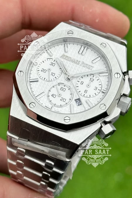 Audemars Piguet Royal Oak Chrono Beyaz Kadran 26240ST
