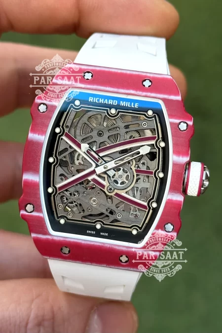Richard Mille RM 67-02 Mutaz Barshim Ultra Slim Pembe Karbon